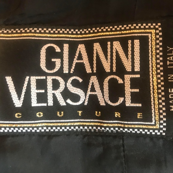 Rare find Authentic Gianni Versace 1990's blazer silver Medusa applications - Picture 4 of 8